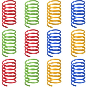 12 Adet Interaktif Kedi Oyuncakları, Renkli Bahar Kedi Oyuncak Plastik Bobin Spiral Yaylar Oyuncaklar Kedi Yavrusu Evcil Hayvanlarla Uyumlu (Yurt Dışından)