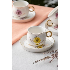 Valerie 6 Kişilik Porselen Kahve Fincanı Takımı - 90 ml