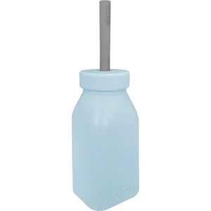 Oioi Silikon Şişe ve Pipet | Mineral Blue – Powder Grey