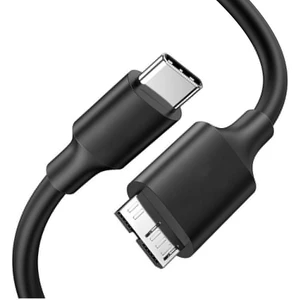 USB Type-C To Micro B 3.1 HDD Harici Harddisk Kablosu Çevirici Dönüştürücü Şarj Cihazı Aktarıcı Kablo (2metre) 5242