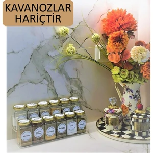 Color House Mutfak Tezgah Üstü ve Dolap Içi 31 cm Uz. 11 cm Yük. Merdiven Modeli  Pleksi Düzenleyici Organizer ( Kavanozlar Hariçtir )