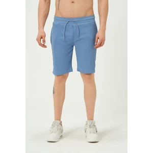 Polo State Erkek Crinkle Kumaş Regular Fit Şort Mavi