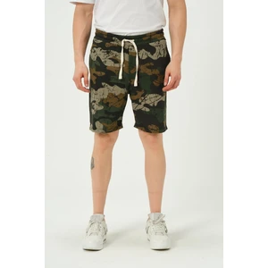 Polo State Erkek Regular Fit Kamuflaj Desenli 3 Iplik Şort Kahverengi