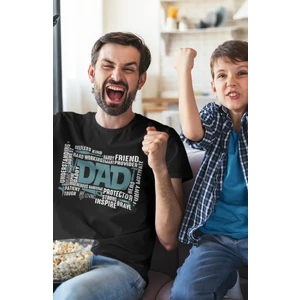 Fuddy Moda Oversize Dad Baba Yazılı Tişört, Babalar Günü Temalı T-Shirt