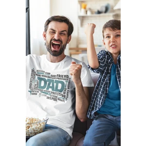 Fuddy Moda Oversize Dad Baba Yazılı Tişört, Babalar Günü Temalı T-Shirt