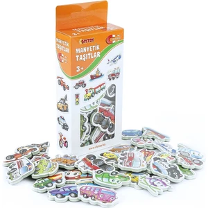 Manyetik Taşıtlar Buzdolabı Magnet Eğitici Oyuncak Seti