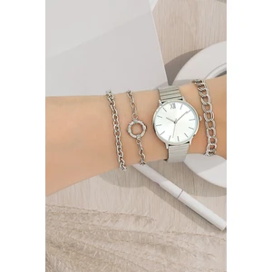 Basic Hasır Gümüş Metal Kadın Kol Saati