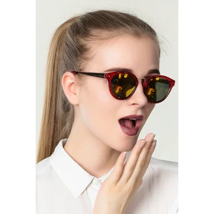 Aynalı Cam Kırmızı Kadın Güneş Gözlüğü