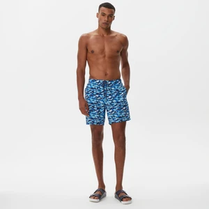 Nautıca Erkek Mavi Baskılı Mayo Şort