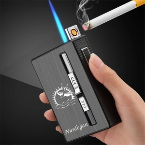 NRD Life Hediyelik Kişiye Özel Isim Baskılı USB Şarjlı ve Gazlı Çakmaklı Sigara Çıkaran Tabaka
