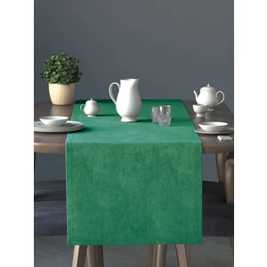 Kadife Dokulu Zümrüt Yeşili Rengi Daily Series Runner 40 X 140