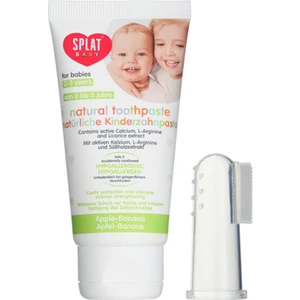 Splat Baby Bebek Diş Macunu ve Parmak Fırça 40 ml Elma Muz Aromalı Florürsüz 0-3 Yaş İçin