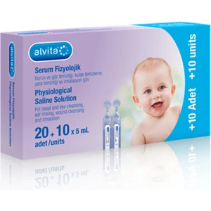 Bebekler İçin Serum Fizyolojik 20 Adet 5 ml Kulak Temizliği ve İnhalasyon İçin Uygun