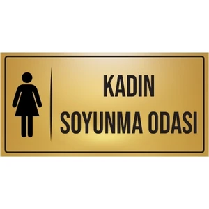 Kadın Soyunma Odası Yönlendirme Levhası Metal PR-13A