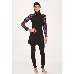 Remsa Mayo Genç Tam Kapalı Likralı Tesettür Mayo Roxane 8337 Siyah