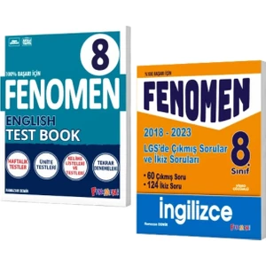 Fenomen Yayıncılık  8. Sınıf İngilizce Soru Bankası - LGS Çıkmış Sorular ve İkiz Soruları 2018 - 2023 – 2 Kitap