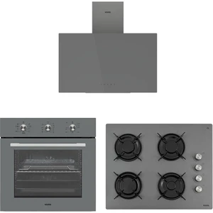 Eğik Gri Cam Ekonomik Set 2(AF-6682 G-Lf + AO-65104 G + Ad 63340 G)