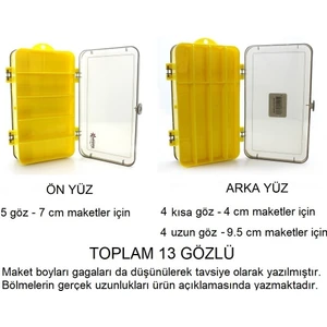 7217 Çift Taraflı Suni Yem Kutusu 13 Gözlü 17.5X10X4.5CM