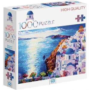 Ca Games Santorini Manzaralı 1000 Parça 2,2mm Kalınlık 48X68CM Profesyonel Hobi Puzzle Yapboz Serisi