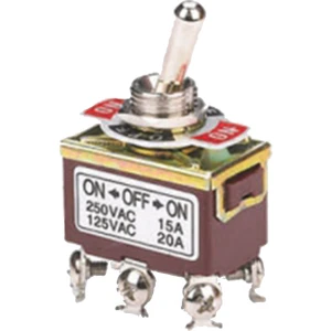 Toggle Switch 2 Kutup 16A/250VAC 6 Pin On-Off-On MTX-16203