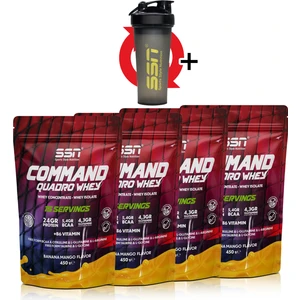 SSN Sports Style Nutrition Ssn Command Quadro Whey 30 gr x 60 Sachets 1800 gr Mıx 6(Muz-Muz)