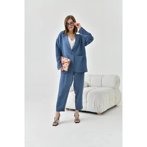 FTZ Women Kadın Begonya Ceketli Takım  İndigo 30777