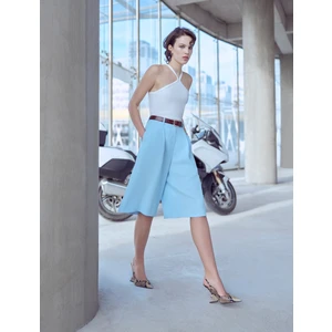 Bermuda Şort Geniş Paça Fermuarlı