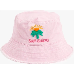 Bucket Şapka Palmiye Aplikeli