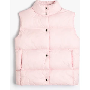 Şişme Yelek Dik Yaka Fermuarlı Cepli