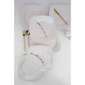 Terra 6’lı Porselen Servis Tabağı Seti 27 cm Krem – TL4034545 C320.225