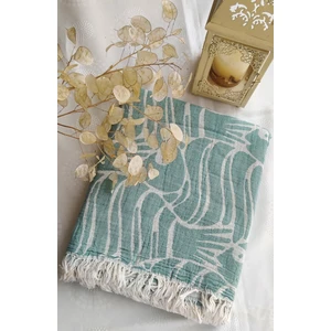 Balık Desenli Çift Kişilik Organik Pamuk Pike 185X230CM (Oeko-Tex® Standard 100 Sertifikalı)