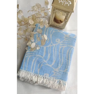 Balık Desenli Çift Kişilik Organik Pamuk Pike 185X230CM (Oeko-Tex® Standard 100 Sertifikalı)