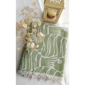 Balık Desenli Çift Kişilik Organik Pamuk Pike 185X230CM (Oeko-Tex® Standard 100 Sertifikalı)