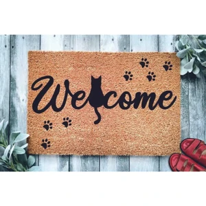 Deflife Home Welcome Cat Kapı Önü Paspas, Koko Paspas