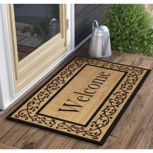 Deflife Home Desenli Welcome Kapı Önü Paspas, Koko Paspas