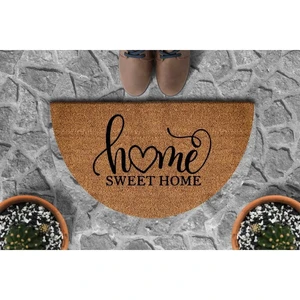 Deflife Home Home Sweet Home Yarım Ay Kapı Önü Paspas, Koko Paspas
