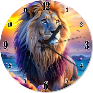 Gün Doğumunda Aslan Şekilli Duvar Saati