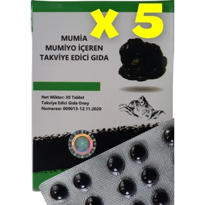 (Shilajit) Saf 30'lu Tablet 5'li Set