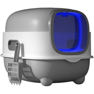 Otomatik Koku Giderme ve Ultraviyole Sterilizasyon Özelliğine Sahip Tamamen Kapalı Kedi Kumu Kutusu (Yurt Dışından)