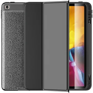 Apple iPad 7. Nesil 10.2 Inc Yatay Standlı Kalemlikli Uyku Modlu Leather Smart Kılıf A2197 A2200 A2198