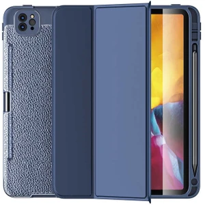 Apple iPad Pro 12.9 5. Nesil Yatay Standlı Kalemlikli Uyku Modlu Leather Smart Kılıf A2378 A2461 A2379 A2462