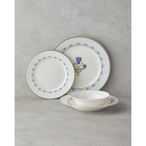 English Home Eternal Porselen Yemek Takımı 24 Parça 6 Kişilik Yeşil-Mavi