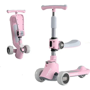 Çocuk Scooterı, Müzikli ve Işıklı Tek Tuşla Katlanıp Oturabilir ve Kayabilir (Yurt Dışından)