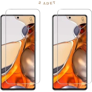 Xiaomi Mi 12T ile Uyumlu Ekran Koruyucu Şeffaf Temperli Kırılmaz Cam Ekran Koruyucu 2 Adet
