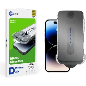 D+ iPhone 15 Pro Max Uygulama Aparatlı Ekran Koruyucu Privacy
