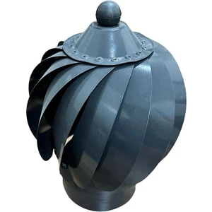 BABA'S STOVE / Esmatik-Bacamatik-Rüzgar Gülü / Çap: 13 cm / Mat Siyah Boyalı