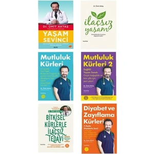 Ilaçsız Yaşam - Mutluluk Kürleri - Bitkisel Kürlerle Ilaçsız Tedavi - Yaşam Sevinci - Ümit Aktaş 6'lı Set