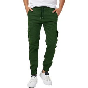 Slim Fit None Denim Paçaları Lastikli Esnek Kumaş Erkek Kargo Pantolon