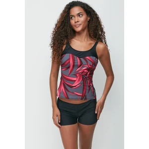 Şortlu Tankini 7766 Siyah/Kırmızı