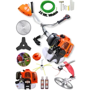 Eyp 52 cc Yüksek Kalite Yan Tip Benzinli Motorlu Ot Çalı Tırpanı Çim Biçme Tırpan Makinesi Örümcek Başlık